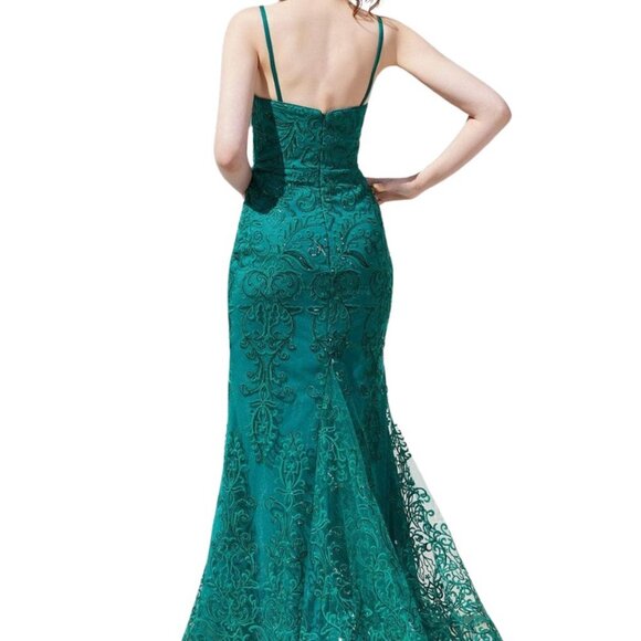 J'Adore Dresses J21026 Formal Dress Green Size 8 - Picture 2 of 9
